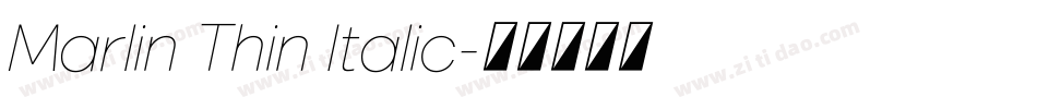 Marlin Thin Italic字体转换